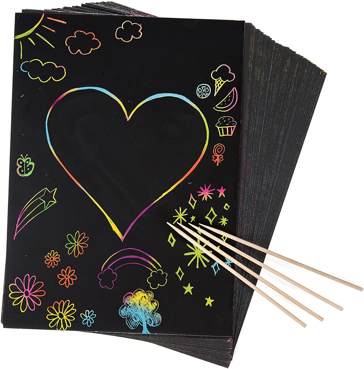 Rainbow Scratch Art Paper